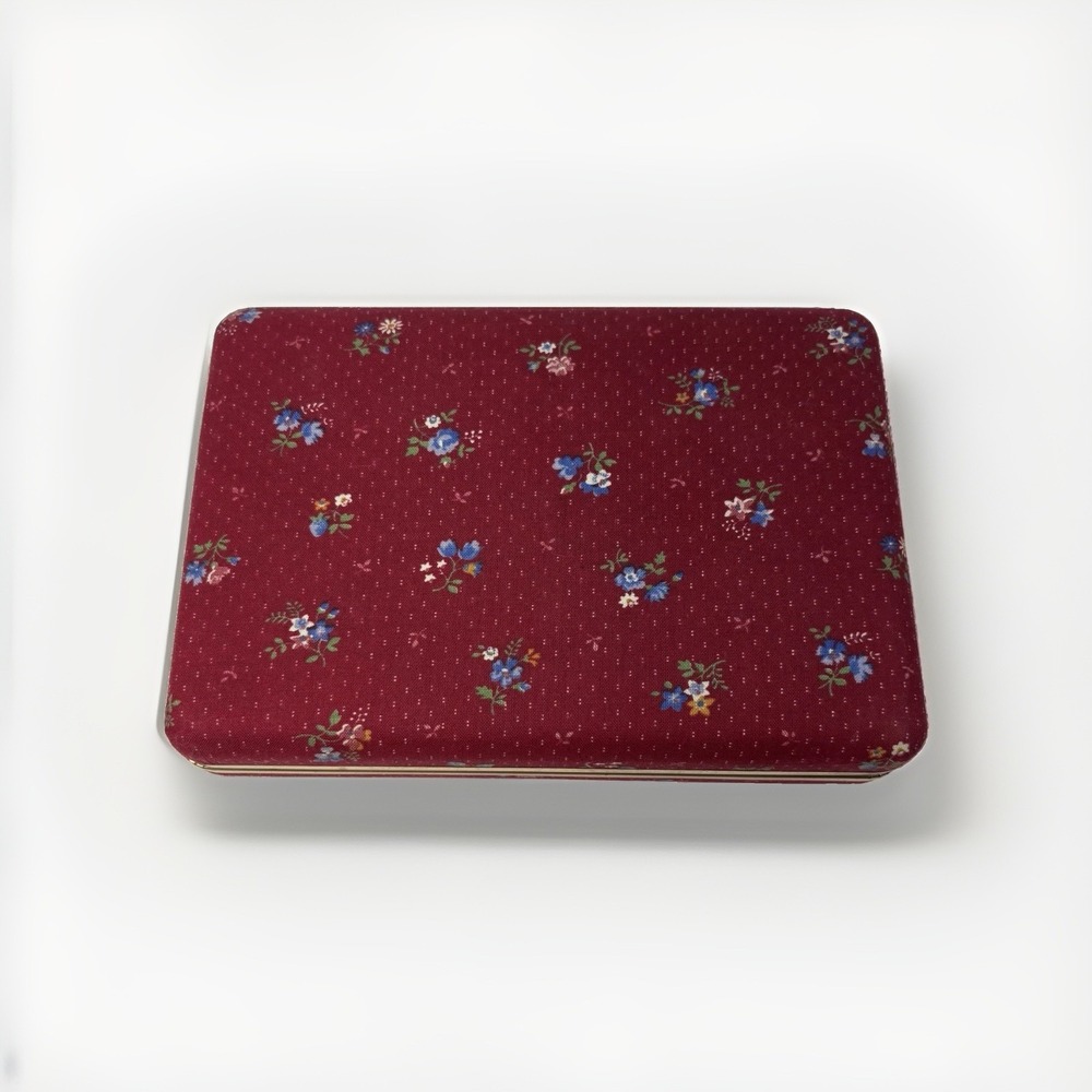 Vintage Velvet Jewelry Box Mid Century Cottagecore